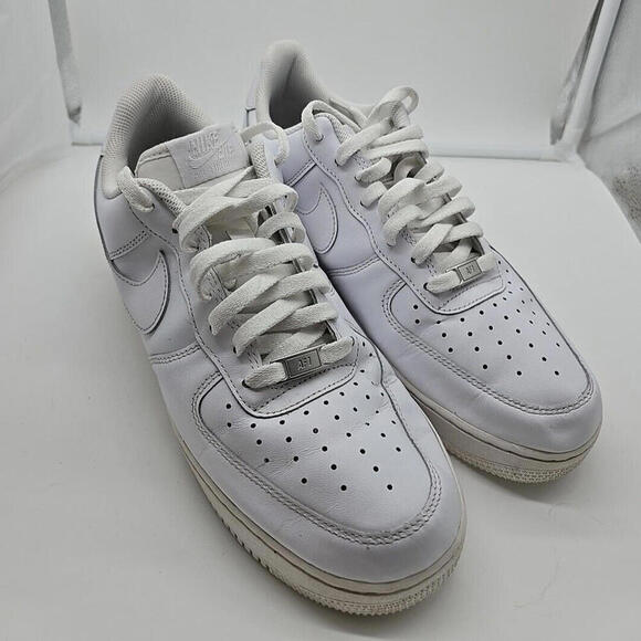 Nike Air Force 1 Low \'07 Triple‎ White CW2288-111 Mens Size 10.5 main image 11